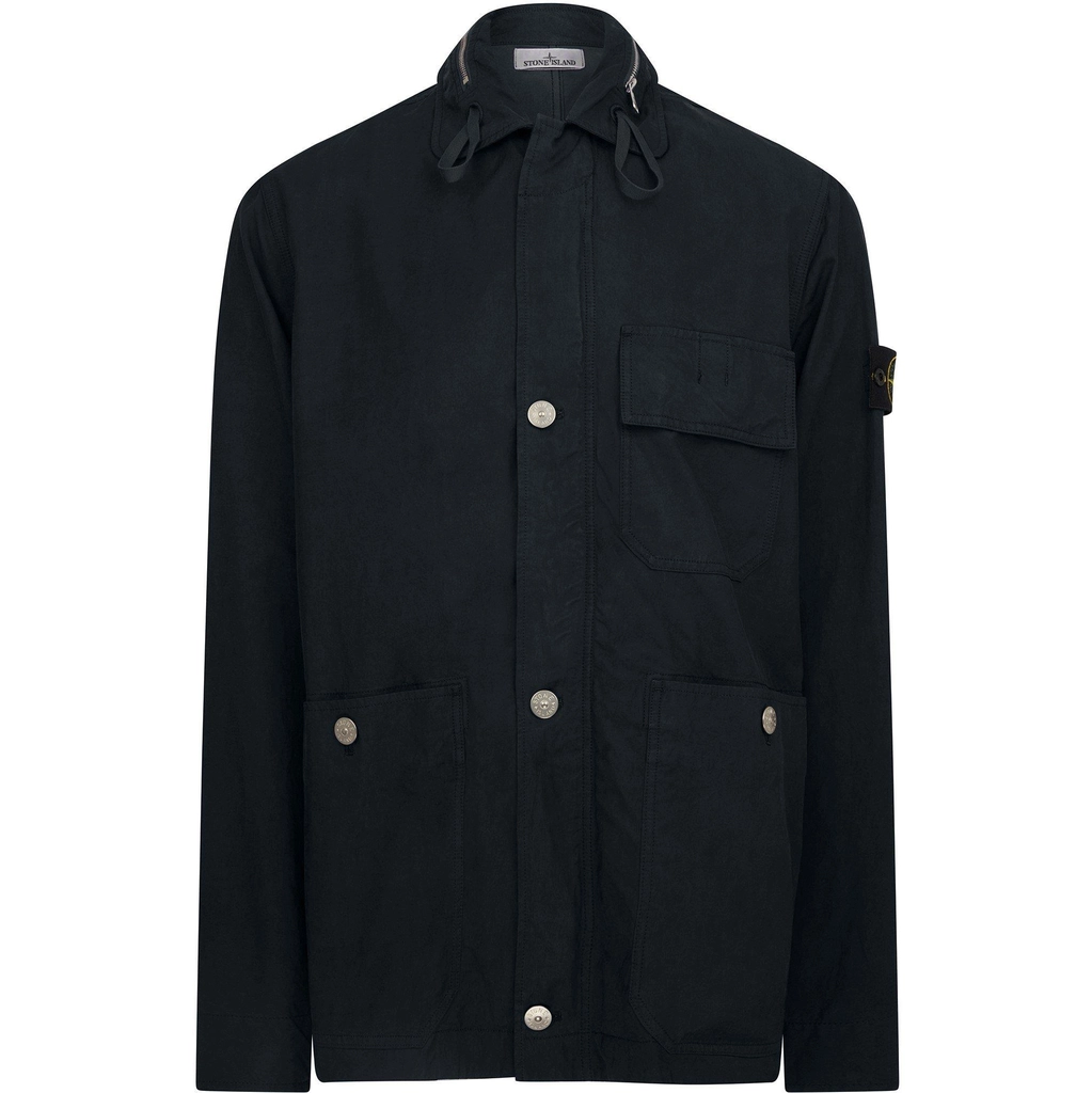 Stone Island Cupro Cotton Field Jacket - Blue V0020